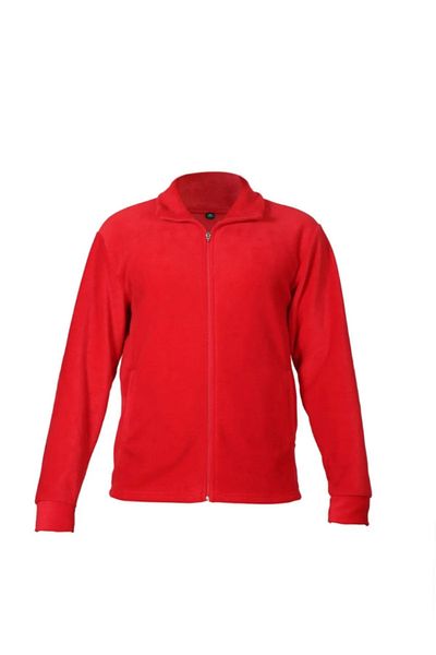Bonnie Clyde Unisex Κόκκινο παλτό φλις με όρθιο γιακά με φερμουάρ - Κόκκινο - BCP1.UMOTPCOLQAR-KIR