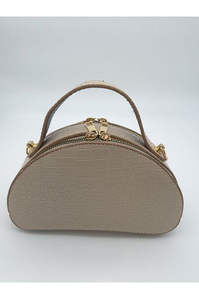 Silblack Stylish Women's Shoulder Bag – Double Zipper, Chain Strap, Crocodile Hand and Shoulder Bag