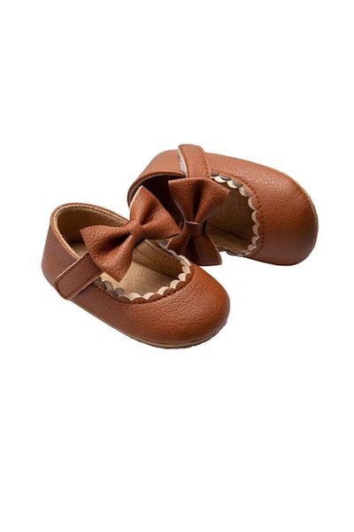 Mixbo Baby Shoes with Bow, Mixbo, Brown, 12-18 Months