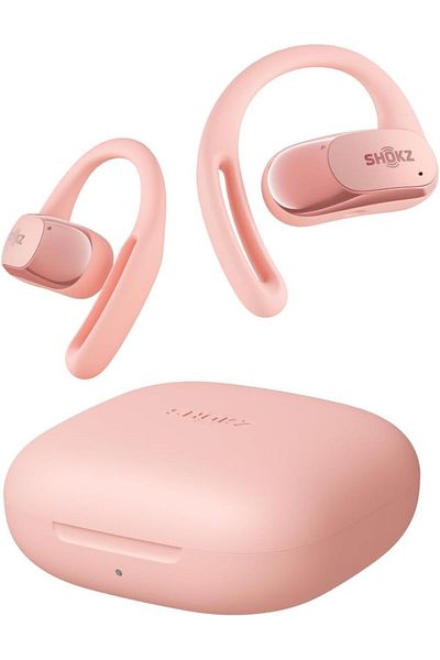 Shokz سماعات أذن مفتوحة من OpenFit Air، سماعات أذن لاسلكية حقيقية تعمل بتقنية البلوتوث مع ميكروفون، سماعات أذن مع