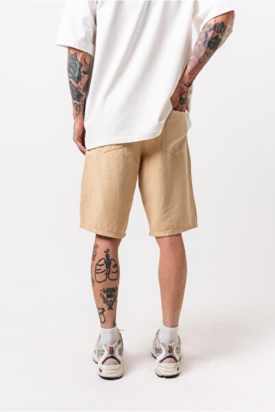 Respire Men's Piece Paint Shorts Beige