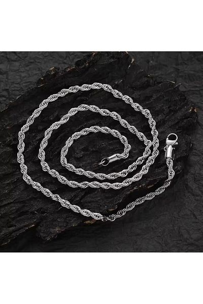 AKSESUARIM Men's 2 mm Steel Rope Chain