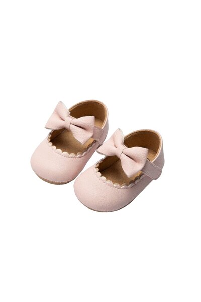 OEM Baby Shoes, with Bow, Pink 12-18 Months