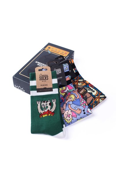 American Socks Set de 3 șosete Amp Gift