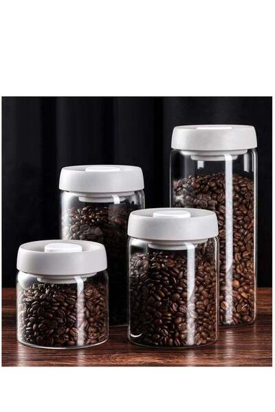COOYA 4 Piece food Canisters Sets ,Safe and Non-toxic,Easy to clean,Transparent,For Kitchen