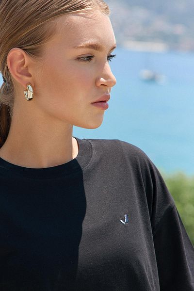 Jerf Aura Crop T-Shirt Μαύρο