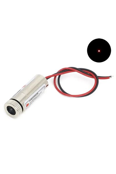 Choice6 12MM Point 3-5.0V 650nm 5mW Red Point / Line / Cross Laser Module Head Glass Lens Focusable Laser Di