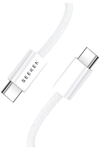 seeken 60W USB-C to USB-C Charging Cable – 1M Braided Fast Charging Cable | Grey | Durable Nylon |