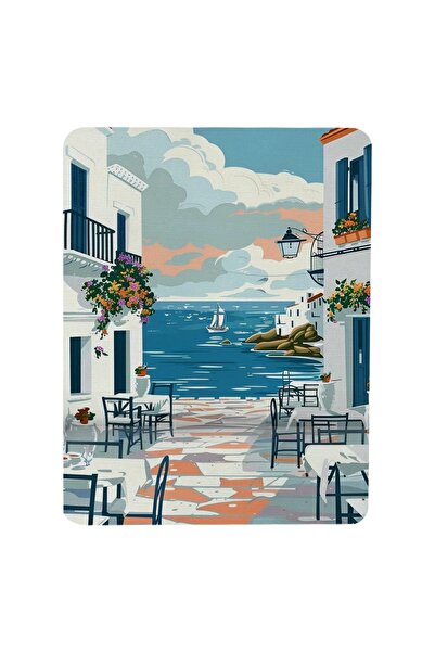 Flipped White Islands Bilek Destekli Mousepad