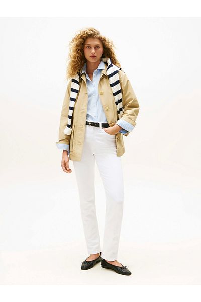 Tommy Hilfiger KURTKA POLOWA REG Z BAWEŁNY NYLONU