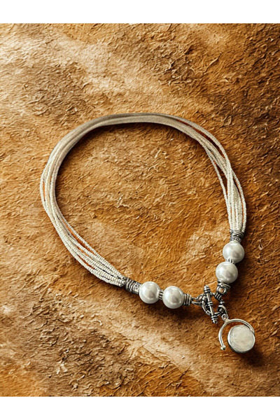 splashtakı Mayorka İncili 925 Ayar Gümüş Kolye Mallorca