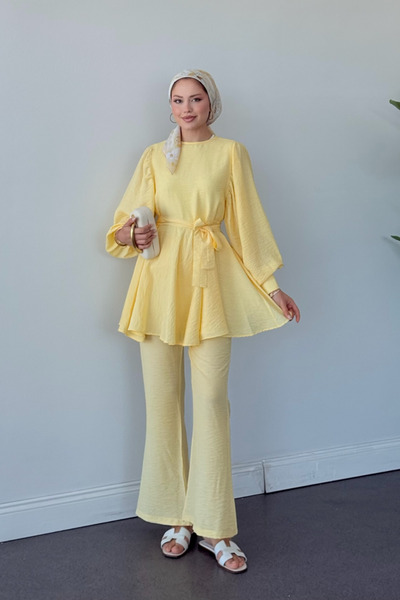 Şulemoda Giyim Tanya Trouser Suit Yellow
