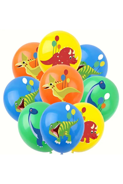 LWP Shop 10’lu karışık dinozor baskılı balonlar