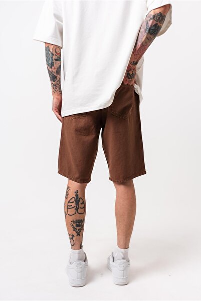 Respire Men's Piece Paint Shorts Brown