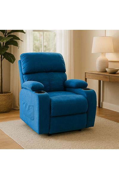 SAHABA Blue Cloud Recliner Chair