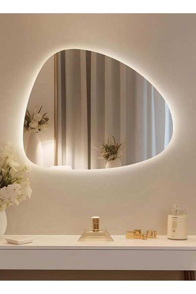 Taimi Wall Mirror 40x60cm-Elegant Design Mirror with 3- Light Levels-For Makeup,Dressing Room, Enterway