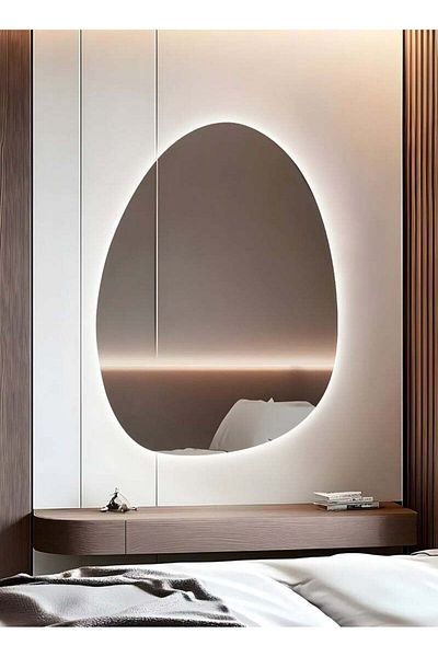 Taimi Wall Mirror 40x60cm-Elegant Design Mirror with 3- Light Levels-For Makeup,Dressing Room, Enterway
