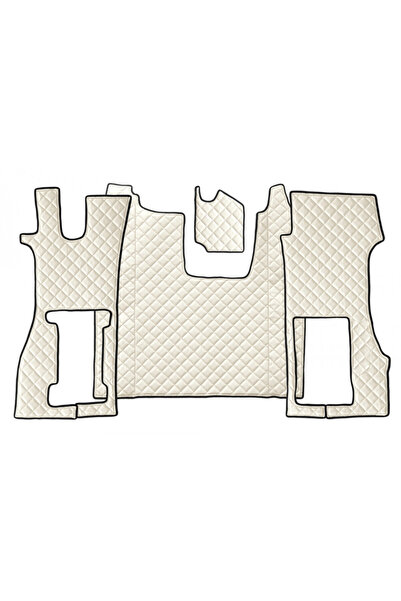 DELUXETUNING Set covorase camion, piele ecologica compatibil cu SCANIA R 2016-> Crem , AUTOMAT, scaun pneumatic