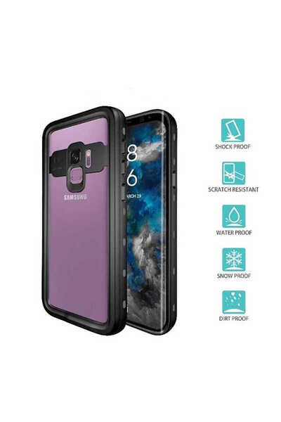 kilifone Galaxy S9 Compatible - Case 360 Full Protection Case for Underwater Shooting and Courier - Black - T10498