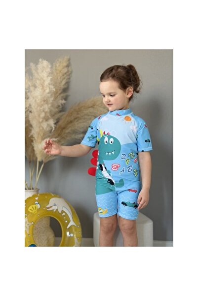 Mixbo Children's Swimsuits Dinosaur with Cars Two Pieces, Mixbo, size M