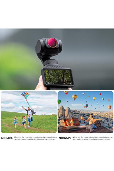 K&F CONCEPT Magnetic ND8&L + ND16&PL + ND32&PL + ND64&PL ( DJI Osmo Pocket 3 combo Uyumlu )