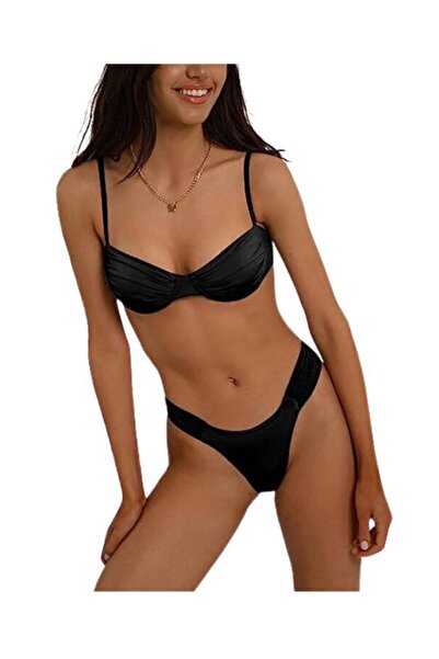 Mixbo Two-Piece Swimsuit, Mixbo, Soft Black, Size M