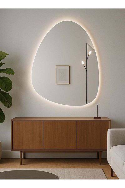 Taimi Wall Mirror 70x90cm-Elegant Design Mirror with 3- Light Levels-For Makeup,Dressing Room, Enterway