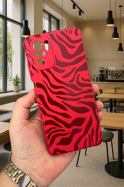 Vip Case Xiaomi Redmi Note 10 and 10S Compatible Zebra Pattern Silicone Shock Absorbing Classic Protected Rubber Case277