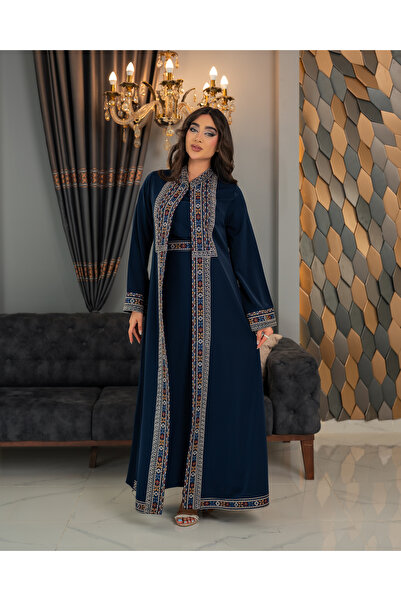 MÜHTEŞEM TEKSTİL Dubai Kumaşı 3'Lü Tesettür Ferace