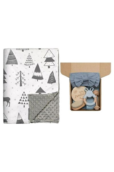 Mixbo Thick Blanket Package for Babies 75x100cm Gray, Newborn Set Baby02, 014