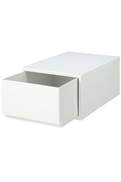 Muji Polypropylene Deep Type Storage Drawer Case, W 26 × D 37 × H 17.5 cm, White
