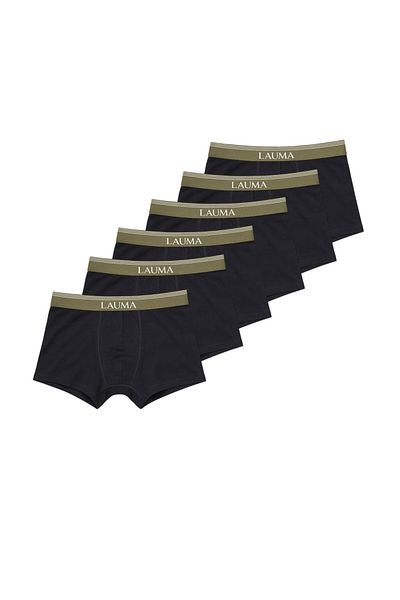 LAUMA Men's Black Boxers 6 Pack