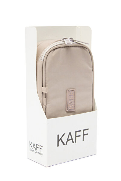 KAFF 01110 Bej Unisex Su Geçirmez Krinkıl Kumaş Organizerli Kalemlik Kalem Kutusu