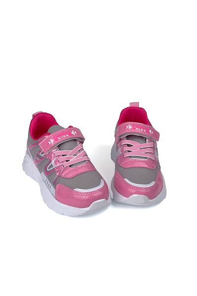 KAJILA Girl's Pink Ice Velcro Comfortable Daily Sneaker Sports Shoes