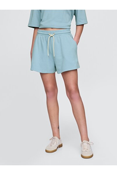 GAP Kadın Açık Mavi VintageSoft Logo Şort