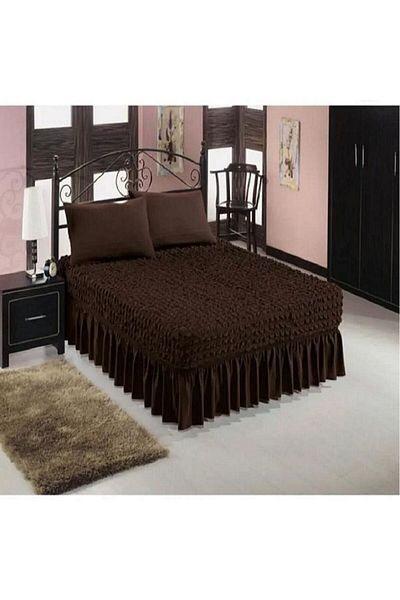 BOSTAN Bürümcük Fabric Elastic Sheet Skirt, Flexible Bedspread 1 Piece