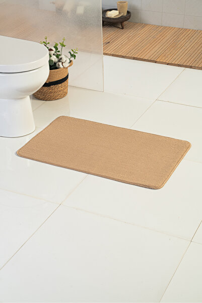 Moda Dekor Easymax 50x80 cm Tekli Bej Banyo Paspası