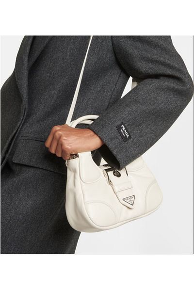 Prada Sport حقيبة صغيرة من الجلد بالكامل مع شعار معدني