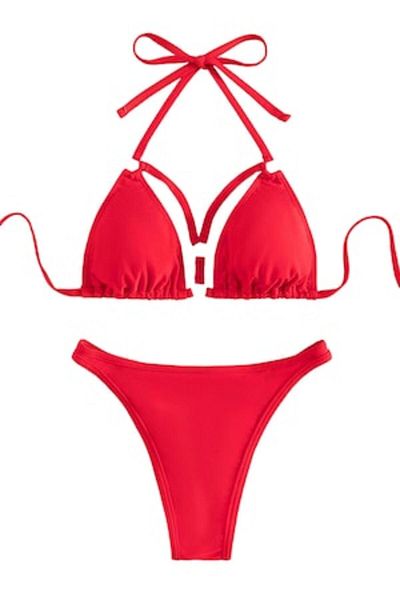 Mixbo - Costum de baie brazilian din două piese, Pink on Fire, mărimea S