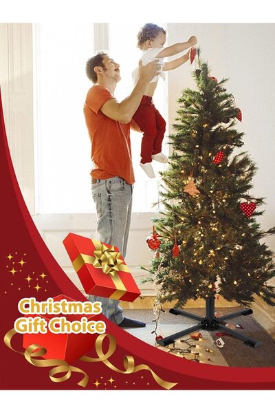 INFLATION Christmas tree stand, stainless steel, black, for trunk diameter 3.8 cm
