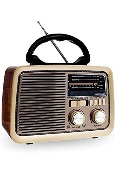 Generic Gold Crest Old Radio Bluetooth Speaker & HIFI-Speaker with Solar Panels, Sd Card Slot, Usb And Aux P