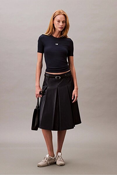 Calvin Klein Női modális bordázott kék póló LV044C901G-CEF