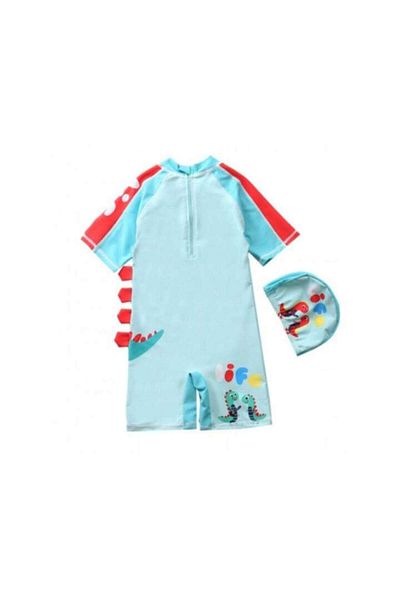 Mixbo Children's Swimsuit Dino and Friends Two-Piece, Size XL