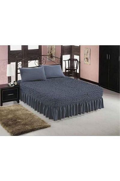 BOSTAN Bürümcük Fabric Elastic Sheet Skirt, Flexible Bedspread 1 Piece