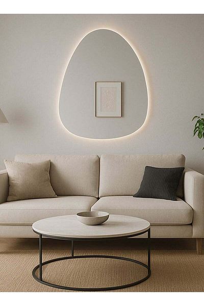 Taimi Wall Mirror 50x70cm-Elegant Design Mirror with 3- Light Levels-For Makeup,Dressing Room, Enterway