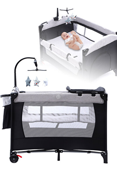 Ma Baby سرير أطفال 5 في 1 بجانب السرير، سرير أطفال قابل للطي والحمل
