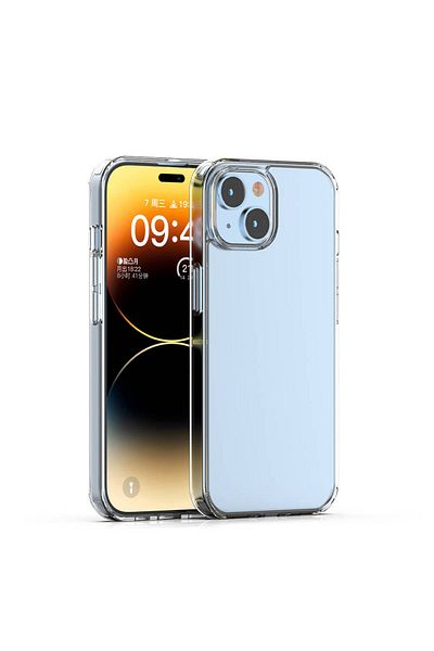 kilifone Compatible for iPhone 15 Plus - Case Hard Glass Like Transparent Protective Coss Cover - Transparent - T28865
