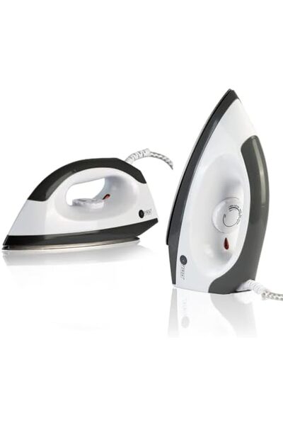 Afra مكواة جافة، 1000 واط، قاعدة غير لاصقة، مؤشر ضوئي، حماية من الحرارة الزائ...