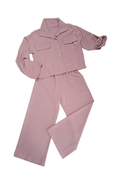 OEM Compleu fete /2 piese, cu pietricele argintii, Made in Italy