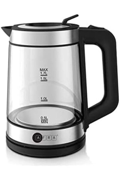 Afra Japanese Electric Kettle, 1.7L Capacity, 2200W, Automatic Shut-Off, Overheat Protection, Glass